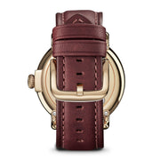 Shinola Runwell Sub Second 47mm Gold Oxblood Leather - Watches.com - S0120291088