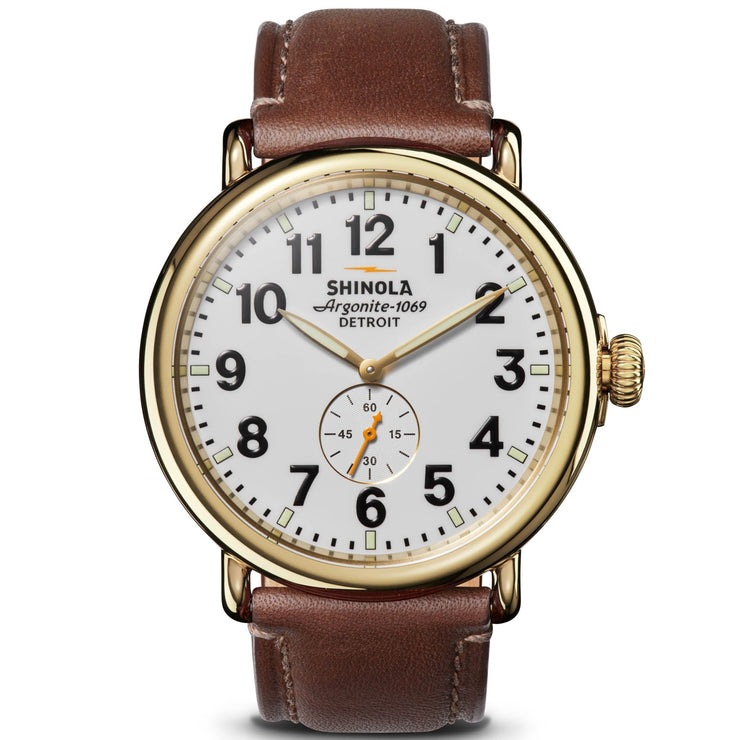 Shinola Runwell Subsecond 47mm White - Watches.com - S0120266281