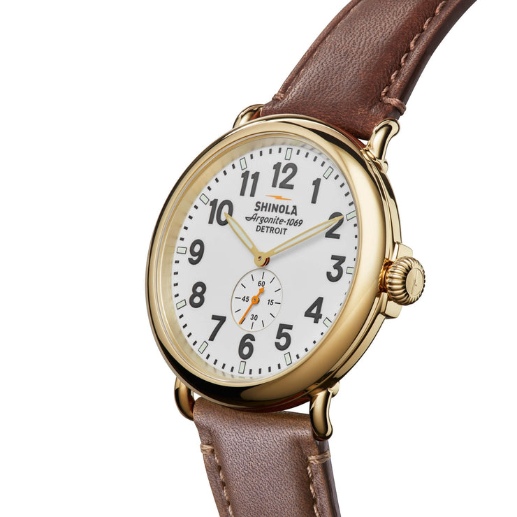 Shinola Runwell Subsecond 47mm White - Watches.com - S0120266281