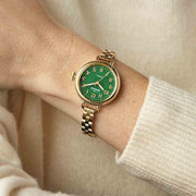 Shinola The Birdy 34mm Gold Green Aventurine - Watches.com - S0120283779