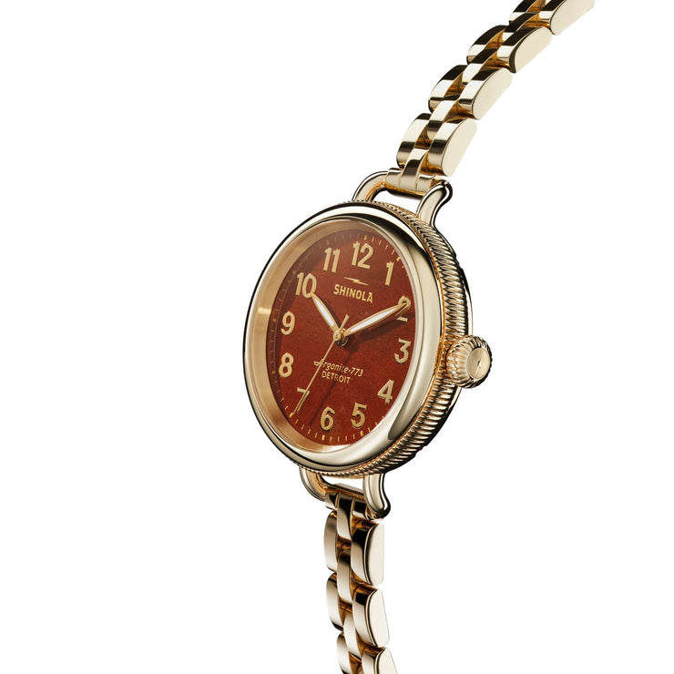 Shinola The Birdy 34mm Red Jasper Stone - Watches.com - S0120291078