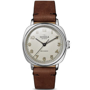 Shinola The Mechanic Hand Wind 39mm White - Watches.com - S0120273244