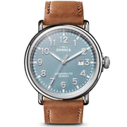 Shinola The Runwell 47mm Light Blue Brown - Watches.com - S0120183144