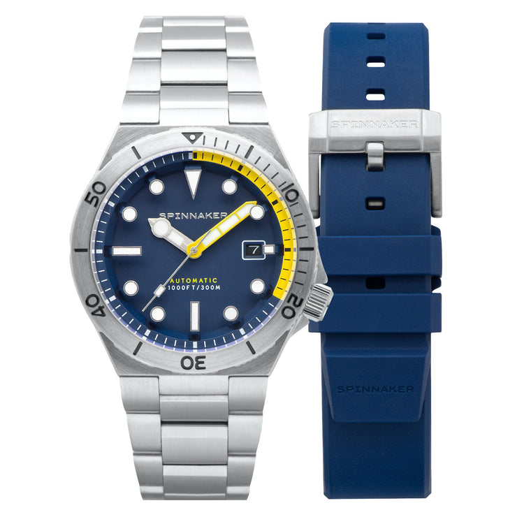 Spinnaker Boettger Automatic Midnight Navy Limited Edition - Watches.com - SP - 5083 - DD