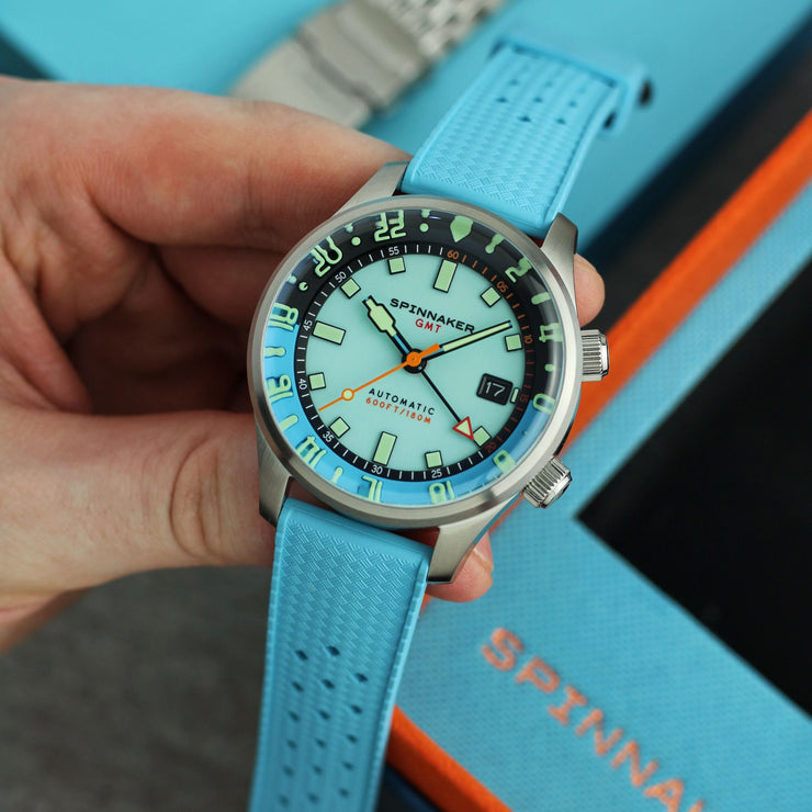 Spinnaker Bradner GMT Automatic Aquamarine Blue - Watches.com - SP - 5121 - CC