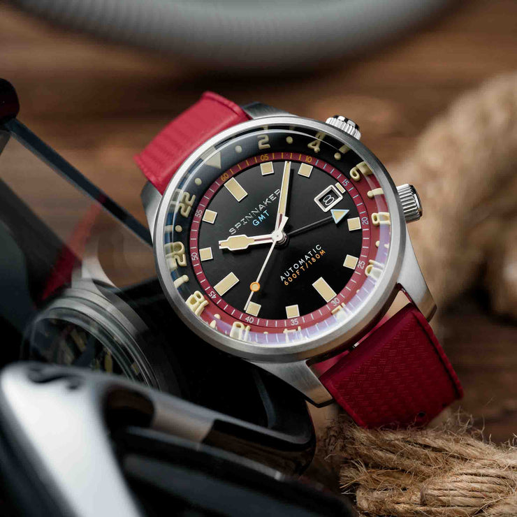 Spinnaker Bradner GMT Automatic Sombre Red - Watches.com - SP - 5121 - 11