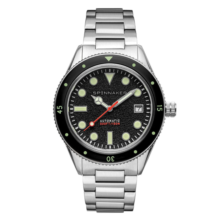 Spinnaker Cahill Automatic Mid - Size Silver Black - Watches.com - SP - 5075 - 11