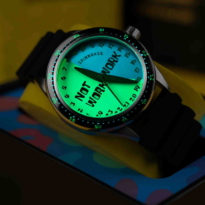 Spinnaker Cahill Automatic Spongebob Squarepants Timekeeper Work Not Work Limited Edition angled shot picture