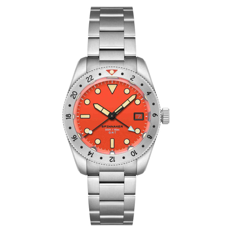 Spinnaker Croft 3912 GMT Automatic Retro Orange Limited Edition - Watches.com - SP - 5130 - 44