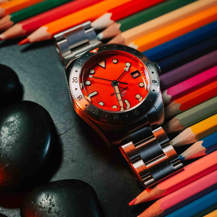 Spinnaker Croft 3912 GMT Automatic Retro Orange Limited Edition - Watches.com - SP - 5130 - 44