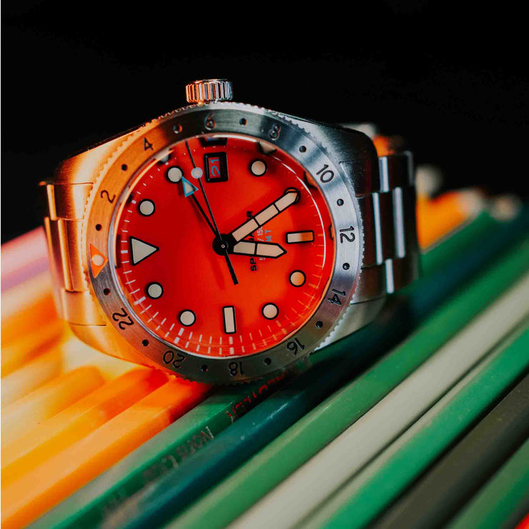 Spinnaker Croft 3912 GMT Automatic Retro Orange Limited Edition - Watches.com - SP - 5130 - 44