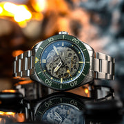 Spinnaker Croft 42 Skeleton Automatic Green Ceramic - Watches.com - SP - 5134 - 66