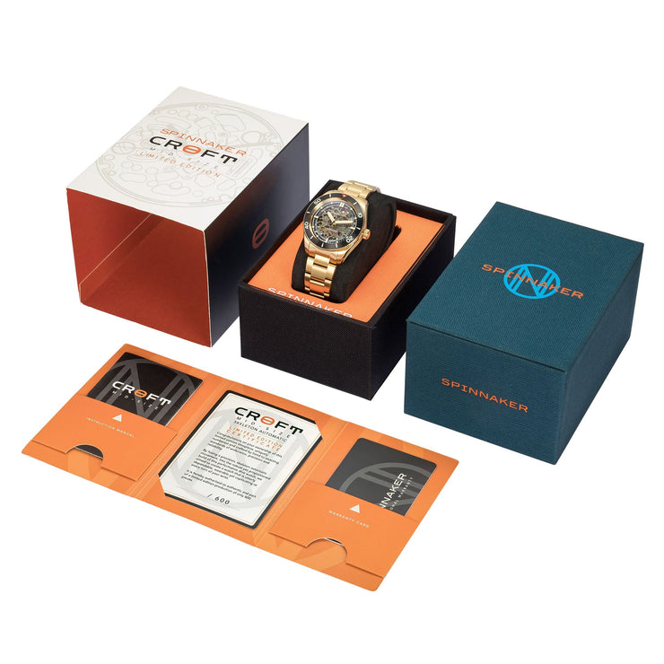 Spinnaker Croft Midsize Automatic Medallion Black Limited Edition - Watches.com - SP - 5095 - 44