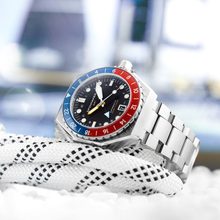 Spinnaker Dumas GMT Automatic Cobalt Crimson - Watches.com - SP - 5119 - 44