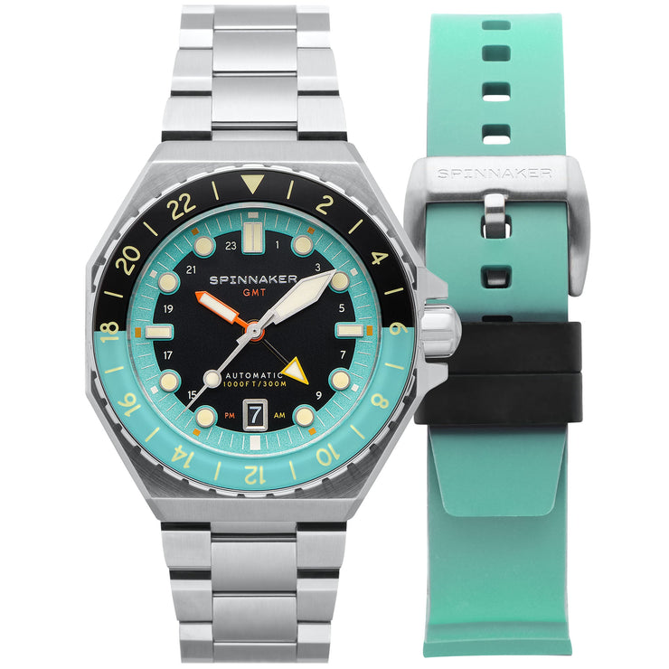 Spinnaker Dumas GMT Automatic Dark Turquoise - Watches.com - SP - 5119 - 33