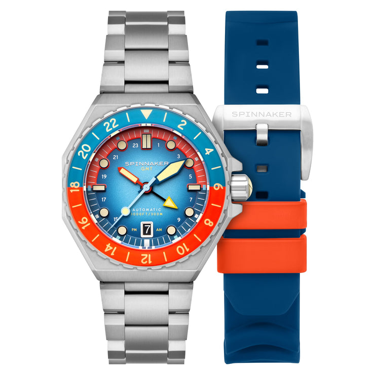 Spinnaker Dumas GMT Automatic Red Blue - Watches.com - SP - 5119 - 77