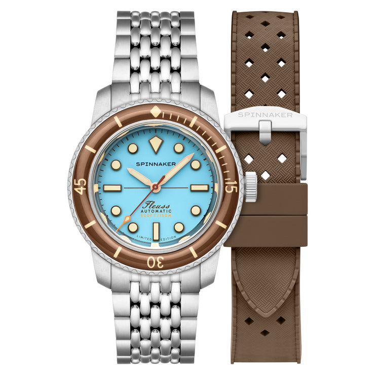 Spinnaker Fleuss 40 Automatic 145th Limited Edition Cerulean Blue - Watches.com - SP - 5133 - 44