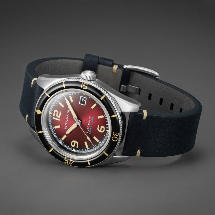 Spinnaker Fleuss Automatic Oxblood Red - Watches.com - SP - 5055 - 07