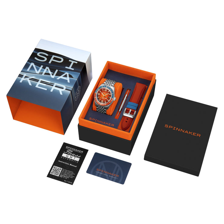 Spinnaker Fleuss GMT Automatic Burnt Orange - Watches.com - SP - 5120 - 99