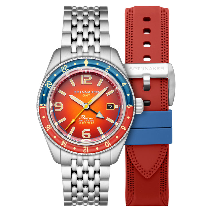 Spinnaker Fleuss GMT Automatic Burnt Orange - Watches.com - SP - 5120 - 99