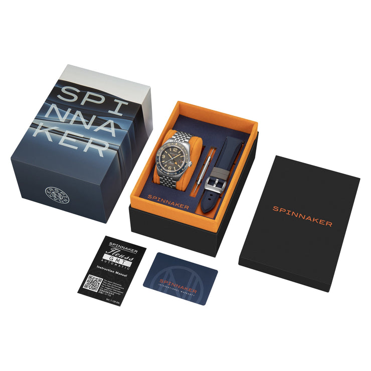 Spinnaker Fleuss GMT Automatic Deep Gray - Watches.com - SP - 5120 - 11