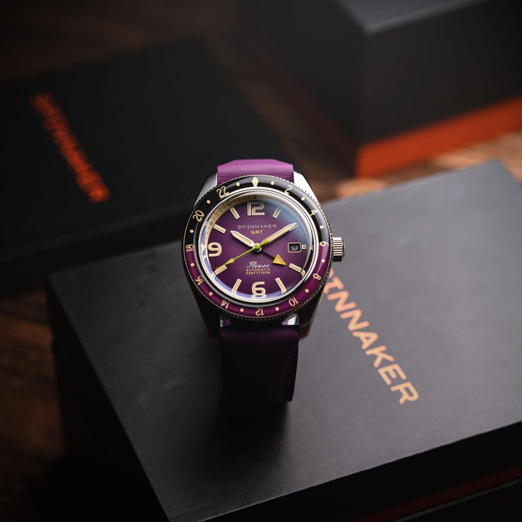 Spinnaker Fleuss GMT Automatic Dull Violet - Watches.com - SP - 5120 - 77