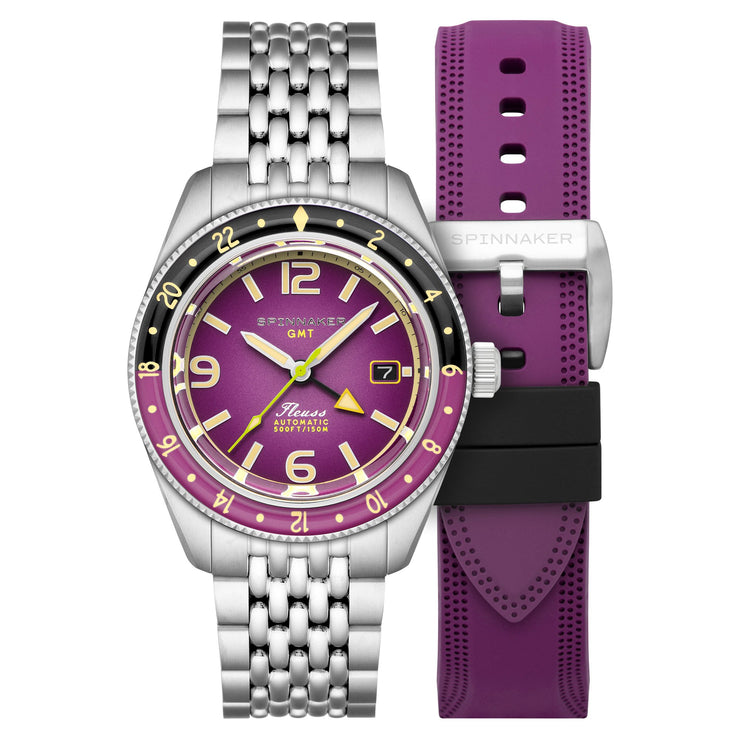 Spinnaker Fleuss GMT Automatic Dull Violet - Watches.com - SP - 5120 - 77