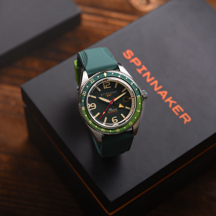 Spinnaker Fleuss GMT Automatic Forest Green - Watches.com - SP - 5120 - 44