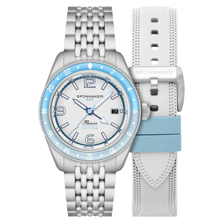 Spinnaker Fleuss GMT Automatic Moon White - Watches.com - SP - 5120 - 22