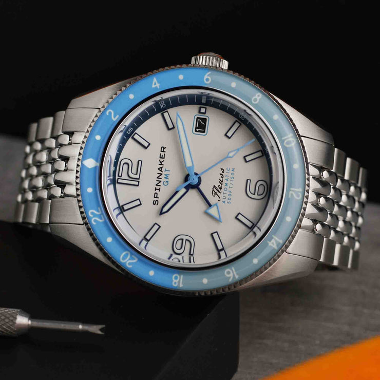 Spinnaker Fleuss GMT Automatic Moon White - Watches.com - SP - 5120 - 22