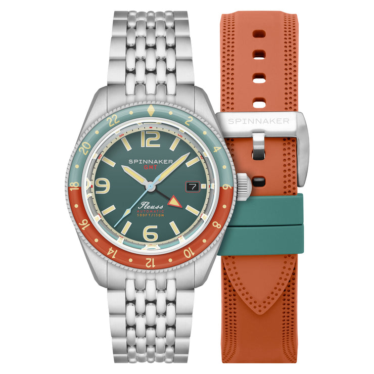 Spinnaker Fleuss GMT Automatic Tropical Green - Watches.com - SP - 5120 - 33