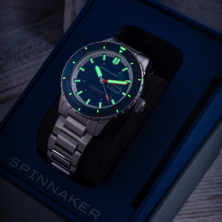 Spinnaker HASS Automatic Azure Blue - Watches.com - SP - 5099 - 44