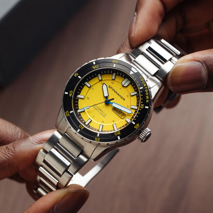 Spinnaker HASS Automatic Safety Yellow - Watches.com - SP - 5099 - 33