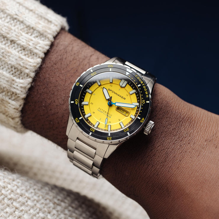 Spinnaker HASS Automatic Safety Yellow - Watches.com - SP - 5099 - 33