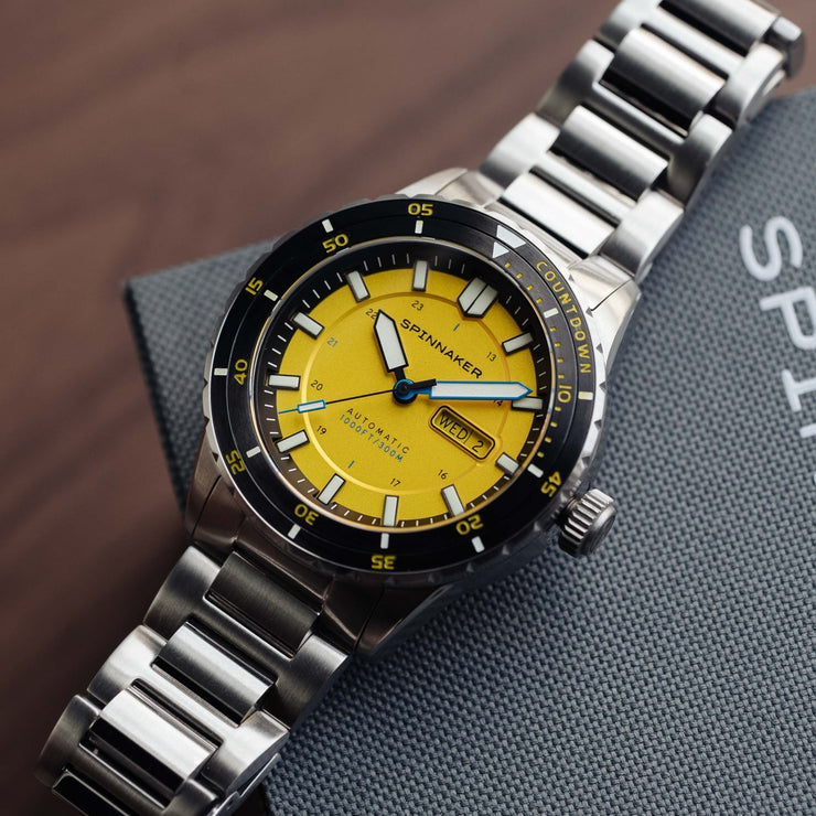 Spinnaker HASS Automatic Safety Yellow - Watches.com - SP - 5099 - 33