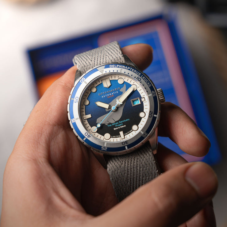 Spinnaker Hass Automatic Whale Sanctuary Project Limited Edition Delphinapterus Leucas - Watches.com - SP - 5128 - 33