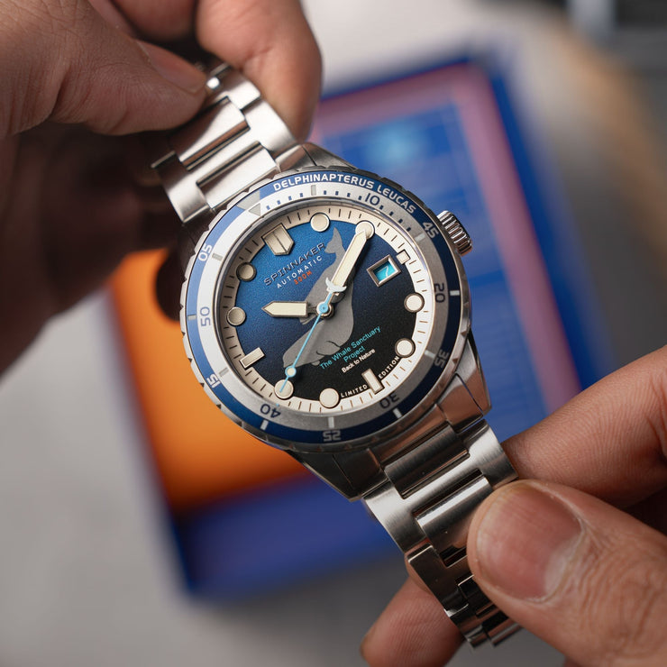 Spinnaker Hass Automatic Whale Sanctuary Project Limited Edition Delphinapterus Leucas - Watches.com - SP - 5128 - 33