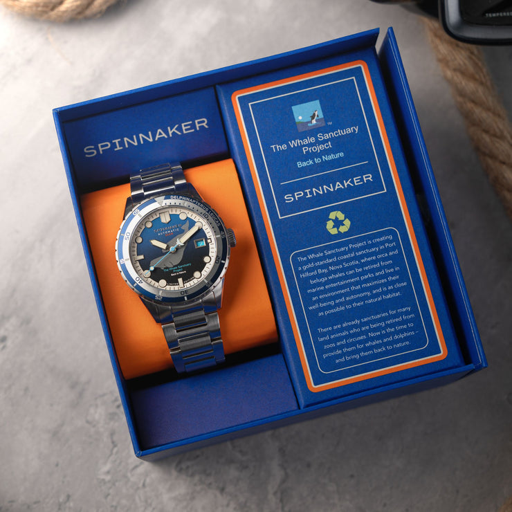 Spinnaker Hass Automatic Whale Sanctuary Project Limited Edition Delphinapterus Leucas - Watches.com - SP - 5128 - 33