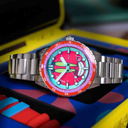 Spinnaker Hass Automatic X Spongebob Squarepants 25th Anniversary Mr Krabs Red Limited Edition - Watches.com - SP - 5138 - 44