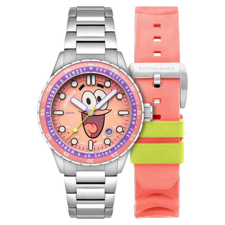 Spinnaker Hass Automatic X Spongebob Squarepants 25th Anniversary Patrick Pink Limited Edition - Watches.com - SP - 5138 - 22