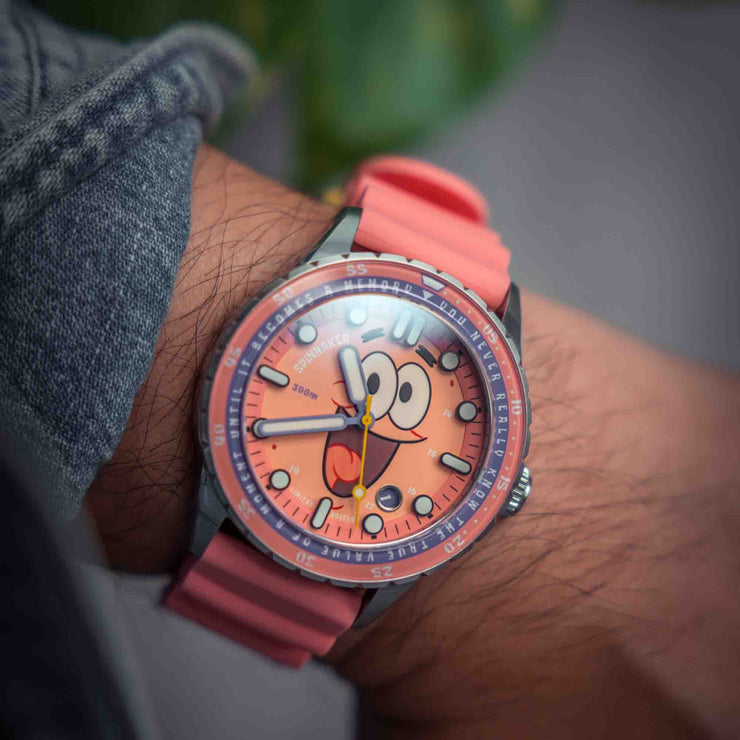 Spinnaker Hass Automatic X Spongebob Squarepants 25th Anniversary Patrick Pink Limited Edition - Watches.com - SP - 5138 - 22