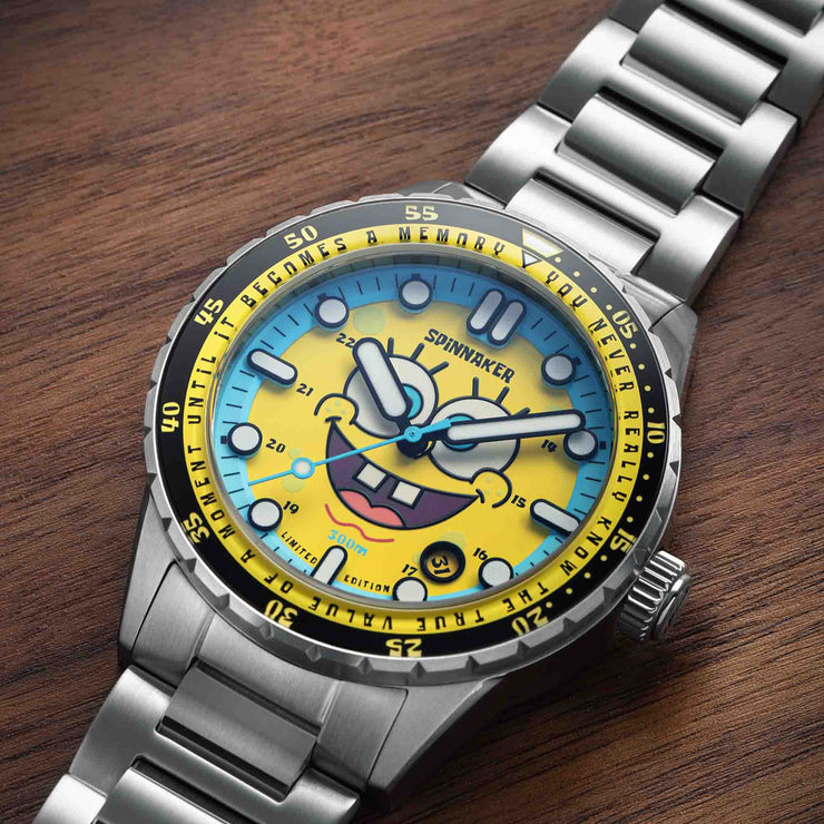 Spinnaker Hass Automatic X Spongebob Squarepants 25th Anniversary Spongebob Yellow Limited Edition - Watches.com - SP - 5138 - 11