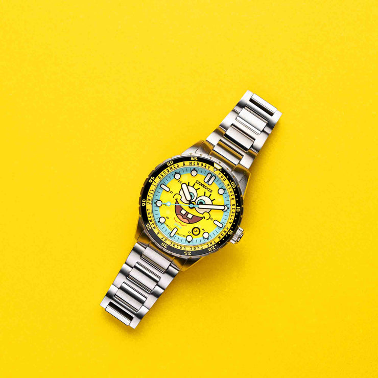 Spinnaker Hass Automatic X Spongebob Squarepants 25th Anniversary Spongebob Yellow Limited Edition - Watches.com - SP - 5138 - 11