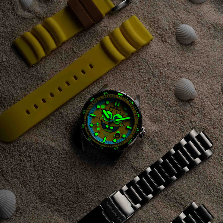 Spinnaker Hass Automatic X Spongebob Squarepants 25th Anniversary Spongebob Yellow Limited Edition - Watches.com - SP - 5138 - 11