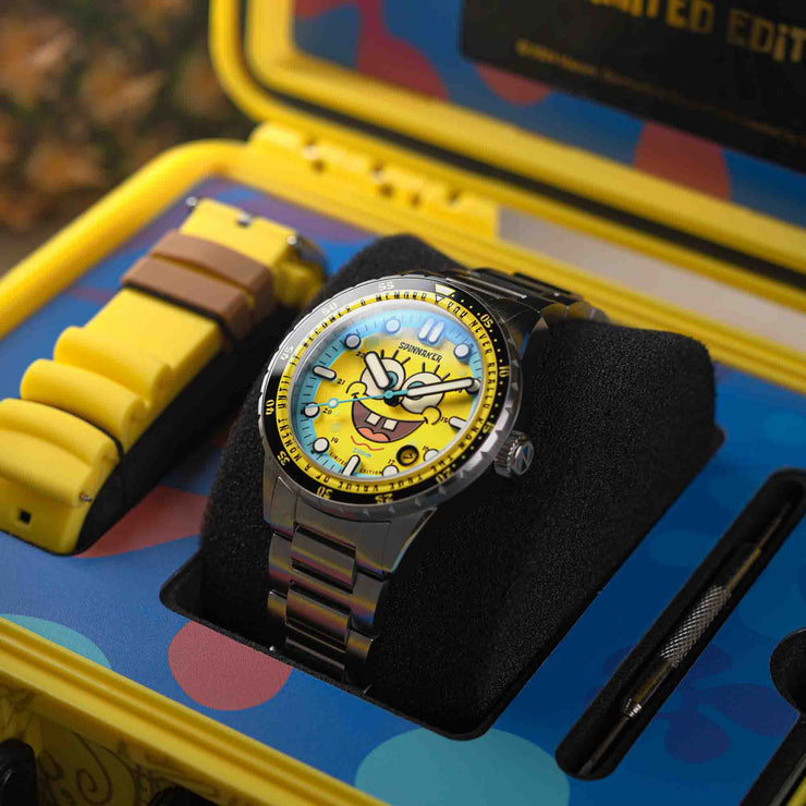 Spinnaker Hass Automatic X Spongebob Squarepants 25th Anniversary Spongebob Yellow Limited Edition - Watches.com - SP - 5138 - 11