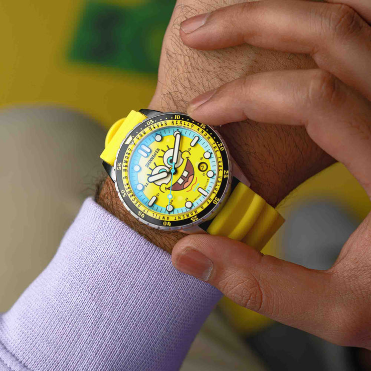 Spinnaker Hass Automatic X Spongebob Squarepants 25th Anniversary Spongebob Yellow Limited Edition - Watches.com - SP - 5138 - 11