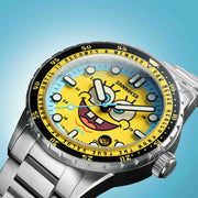 Spinnaker Hass Automatic X Spongebob Squarepants 25th Anniversary Spongebob Yellow Limited Edition - Watches.com - SP - 5138 - 11