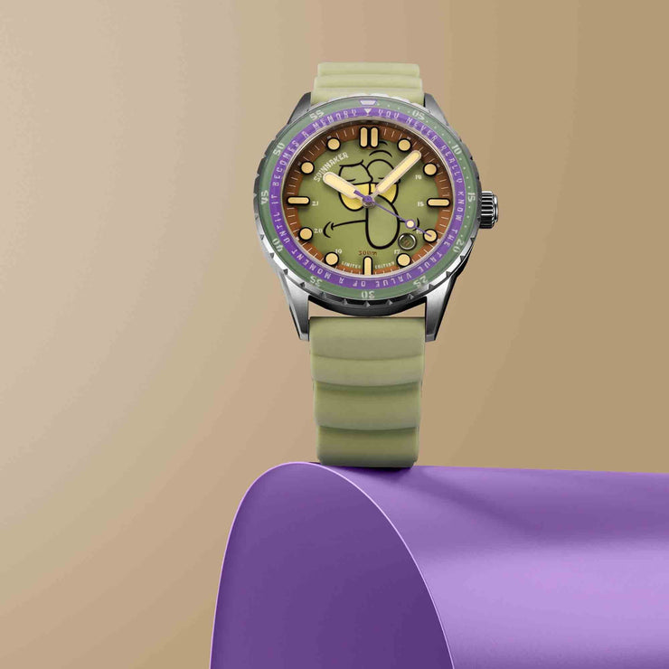 Spinnaker Hass Automatic X Spongebob Squarepants 25th Anniversary Squidward Green Limited Edition - Watches.com - SP - 5138 - 33