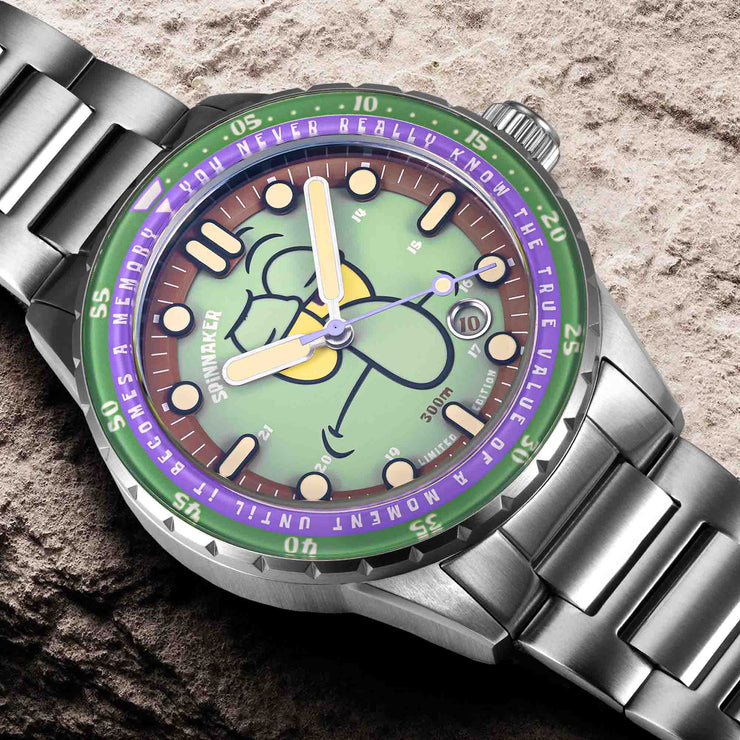 Spinnaker Hass Automatic X Spongebob Squarepants 25th Anniversary Squidward Green Limited Edition - Watches.com - SP - 5138 - 33