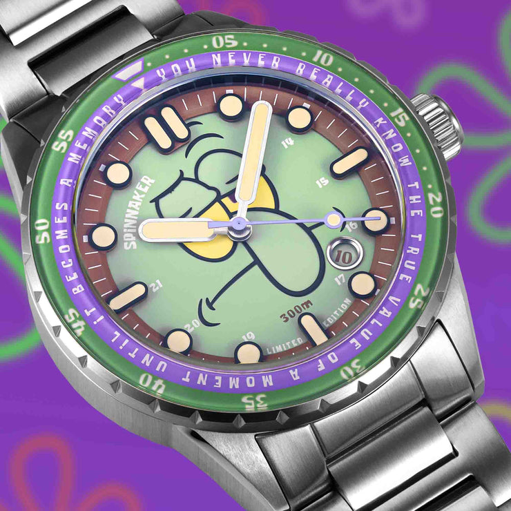 Spinnaker Hass Automatic X Spongebob Squarepants 25th Anniversary Squidward Green Limited Edition - Watches.com - SP - 5138 - 33